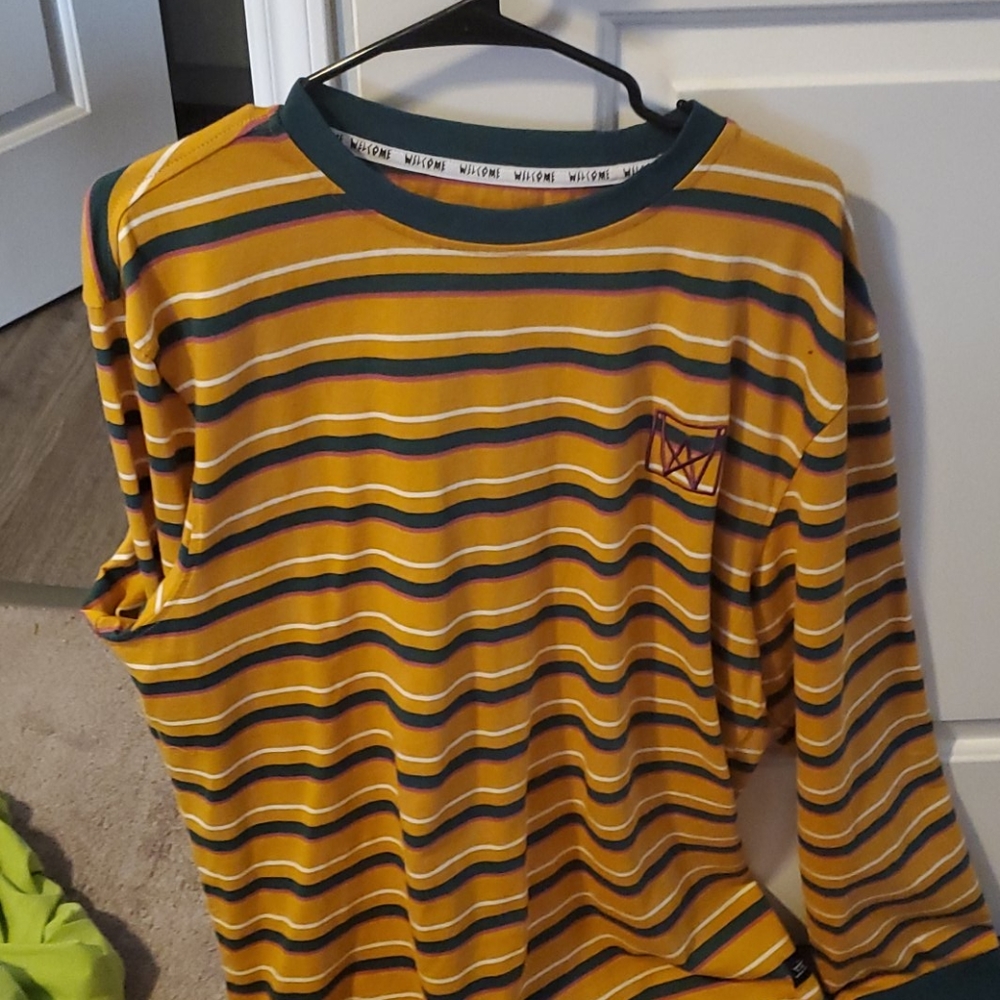 Welcome lonng sleeve striped shirt